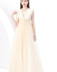 Elegant French Style Dress with Ruffle Trim