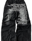 Vintage American Pattern Denim Shorts for Men
