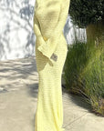 Elegant Backless Long Sleeve Dress