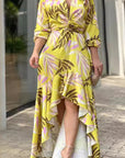 Fashionable Plus Size Irregular Long Dress