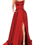 2023 New Long Bridesmaid Dress with Train