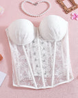 Sexy Embroidered Fishbone Bustier for Women