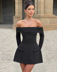 Elegant Off-Shoulder A-Line Dress for Women
