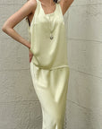 Chic Satin Two-Piece Set in Champagne