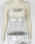 Chic Two-Piece Crop Top Set for Fall Fashion