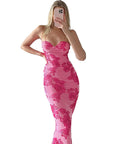 Elegant Floral Print Maxi Dress