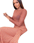 Elegant A-Line Dress with Long Sleeves
