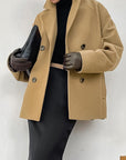 Autumn Winter European American Woolen Coat