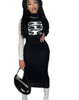 Sexy Long Sleeve Round Neck Dress for Women