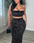 Trendy Women's Crop Top Dress Set