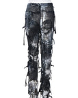 Trendy Tassel Tie Flared Casual Pants