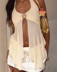 Chic Women's Halter Neck Mesh Top