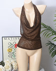 Fashionable Deep V Neck Backless Tank Top