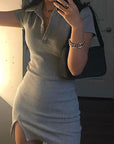 Summer Fashion Slim Fit Polo Dress for Women