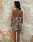 Summer Sexy Deep V Neck Halter Backless Dress