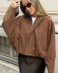 Retro Design Suede Jacket for Women