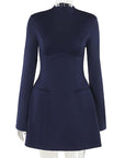 Chic Backless Long Sleeve Dress for Women
