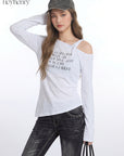 HeyHenry Asymmetric Long Sleeve T-Shirt for Women