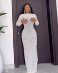 Classic Long Sleeve Velvet Dress for Women