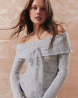 New Autumn Winter Off-Shoulder Knit Sweater