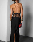 Summer Elegant Lace Backless Long Dress