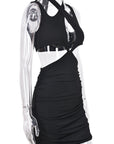 Chic Halter Neck Mini Dress for Women