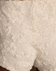 Lace 3D Flower Elastic Waist Shorts