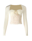 Women's Long Sleeve Mesh Top with Tie-Dye