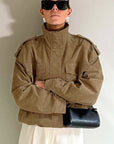 French Vintage Suede Jacket for Autumn and Winter