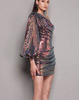 Elegant One-Shoulder Sequin Dress for Women