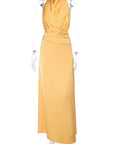 Backless Satin Halter Dress for Women