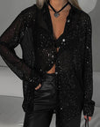 2026 New European and American Sequin Shirt