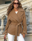 Vintage British Brown Woolen Coat for Women