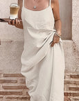 Summer Casual Cotton Linen A-Line Dress for Women
