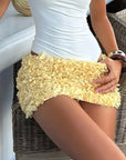 Stylish A-Line Mini Skirt with Decorative Details