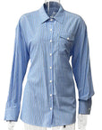 Autumn European and American Design Striped Shirt