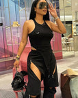 Trendy Summer Women's Sexy Jumpsuit with Hollow Design