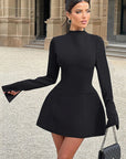 Chic Backless Long Sleeve Dress for Women