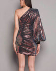 Elegant One-Shoulder Sequin Dress for Women