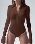Stylish Long Sleeve Polo Jumpsuit for Women