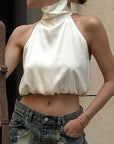 Chic Satin Halter Top for Women