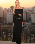 Chic Long Sleeve Sheath Dress with Sheer Details