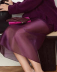 Summer High Waist Sheer Maxi Skirt for Women