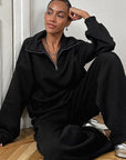 Fashionable Pink Sweatshirt and Pants Set for Women