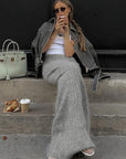 Knit Long Sleeve Bodycon Maxi Dress
