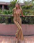 Autumn Women's V-Neck Long Sleeve Dress