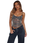 Summer Sheer Leopard Print Camisole Top