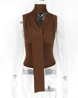 Sleeveless Summer Top with Tie for Women