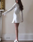 Elegant Satin Long Sleeve Bodycon Dress