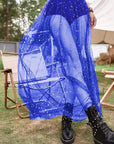 Sexy Sheer Pleated Skirt with Lace for Nightclub